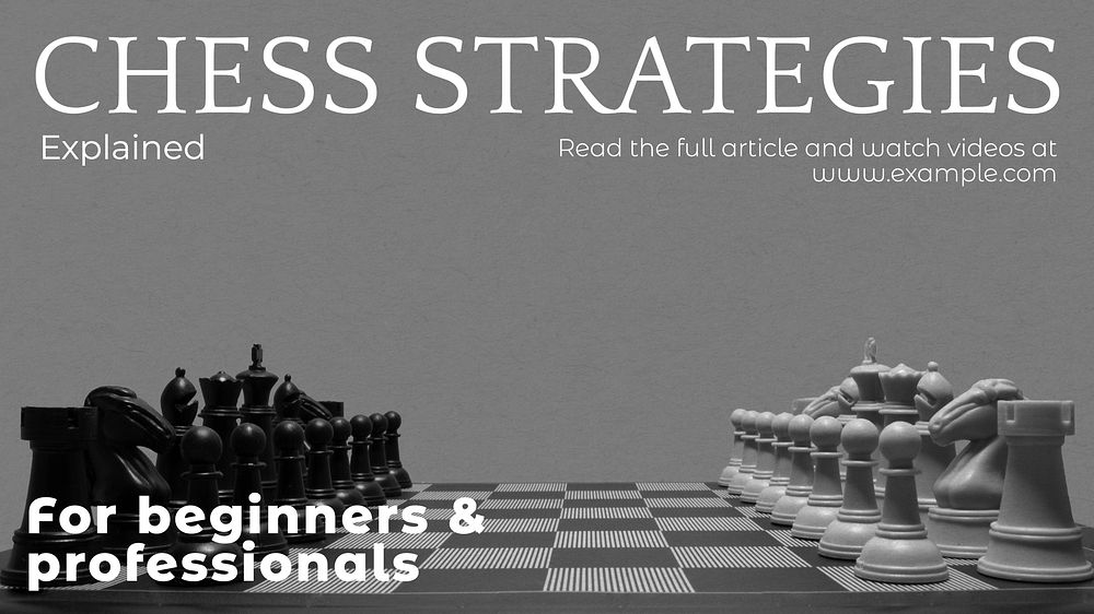 Chess strategy blog banner template