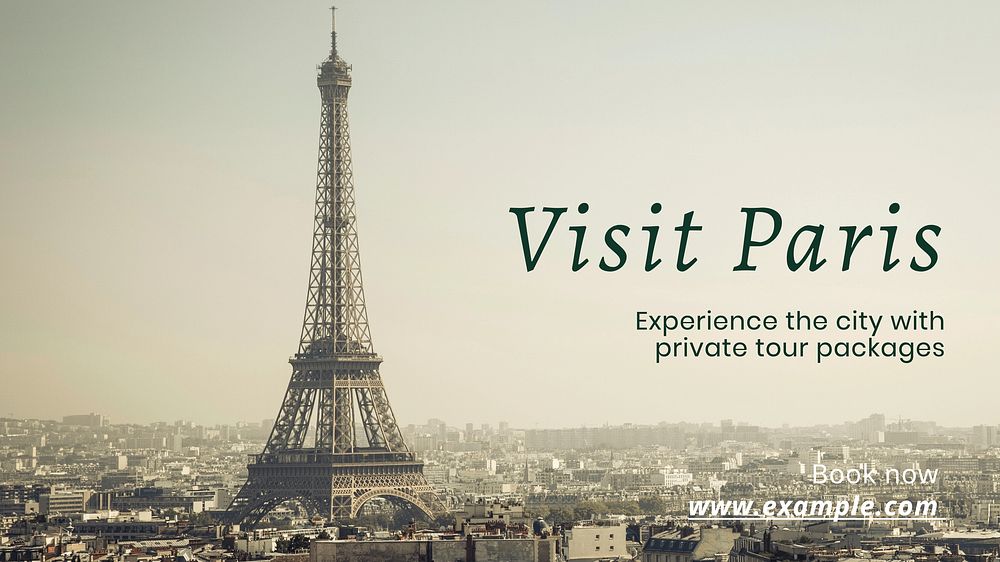 Paris private tour blog banner template