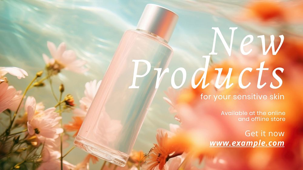 New products blog banner template