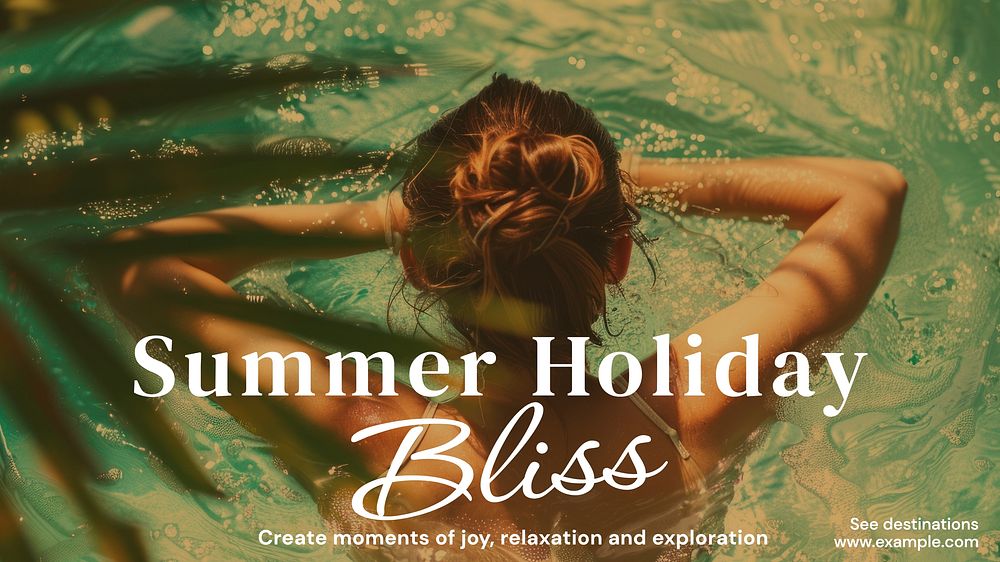 Summer holiday blog banner template