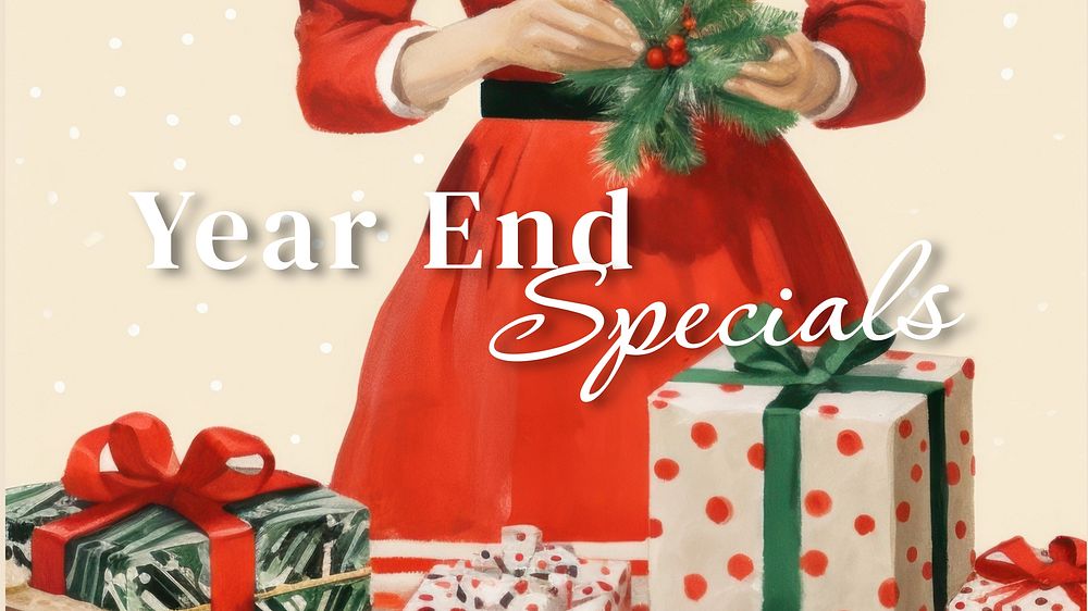 Year end specials blog banner template