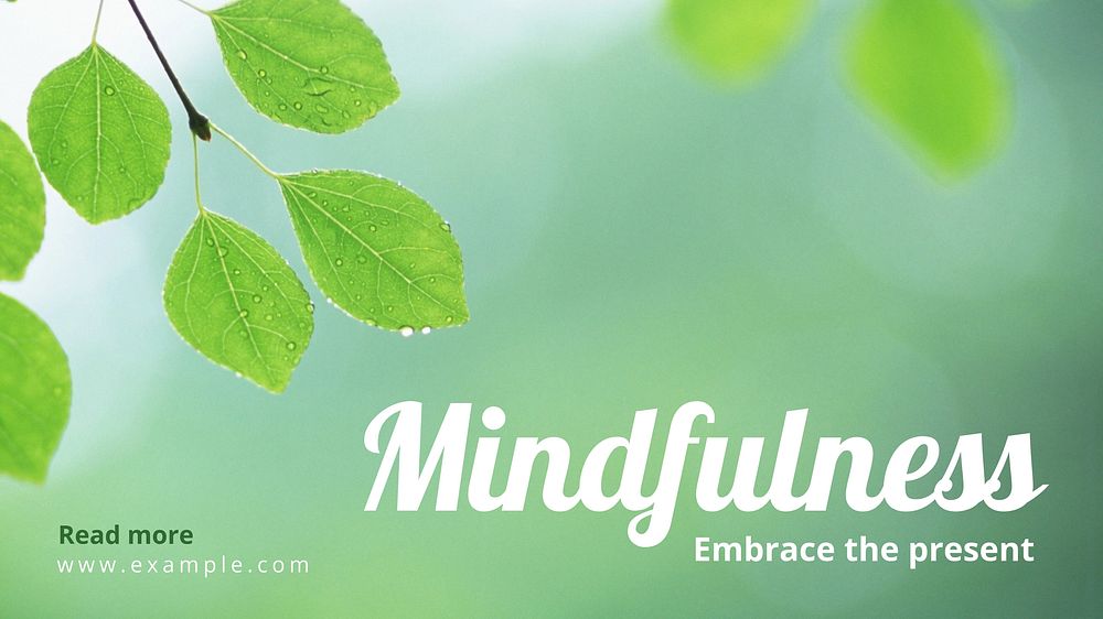Mindfulness  blog banner template