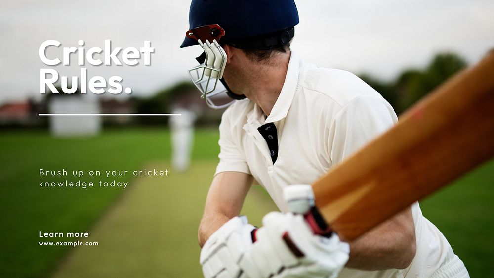 Cricket rules blog banner template