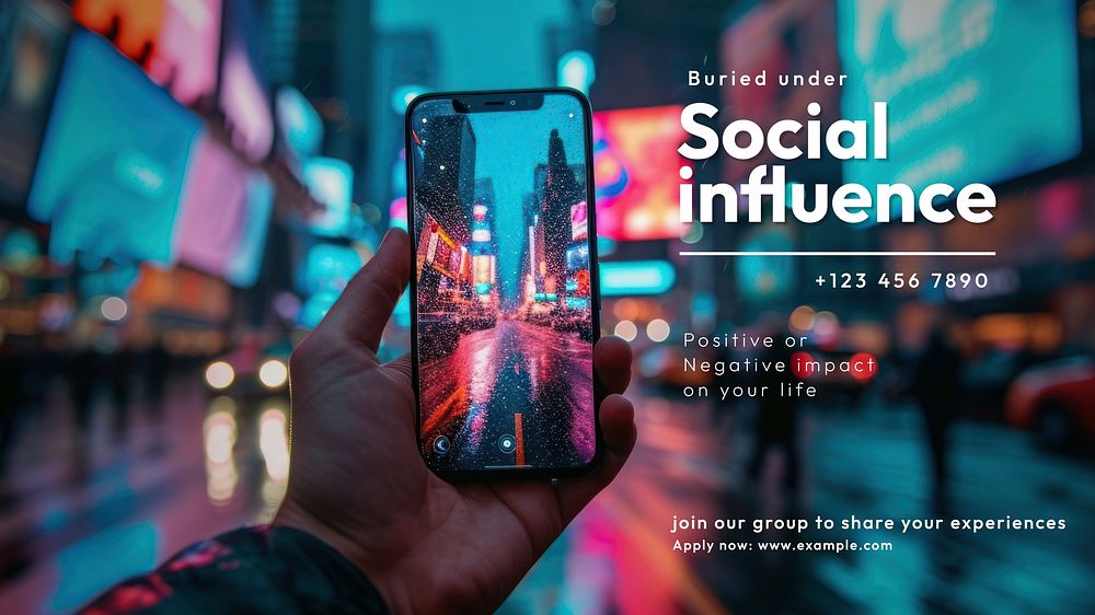Social influence blog banner template