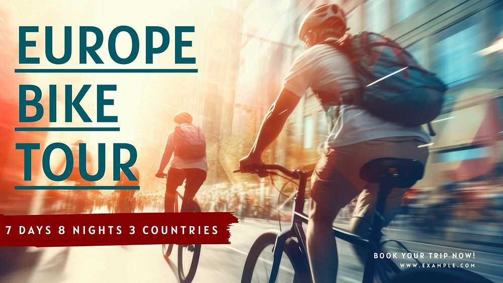 Bike tour ads blog banner template