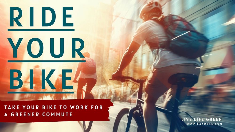 Ride your bike blog banner template