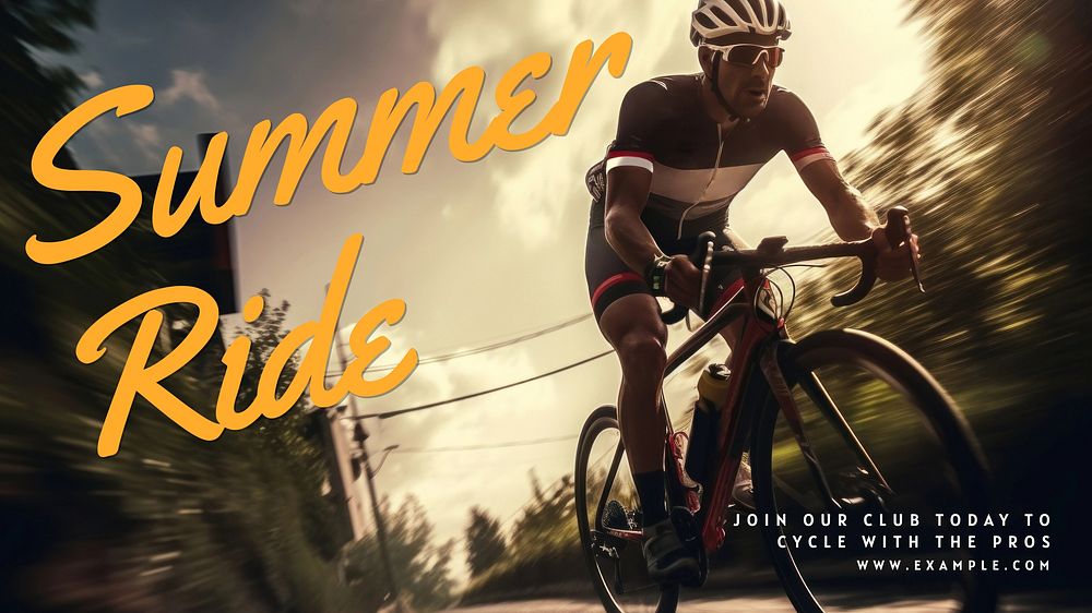 Summer ride blog banner template