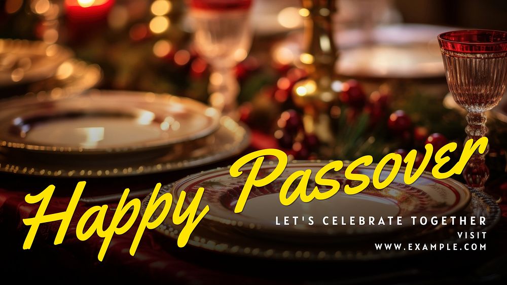 Passover blog banner template
