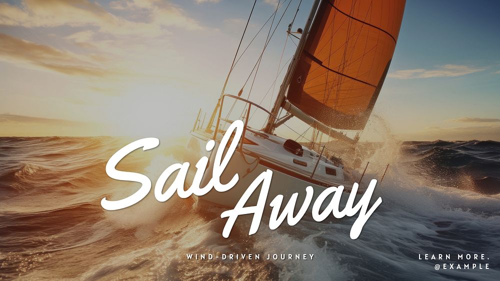 Sail away blog banner template