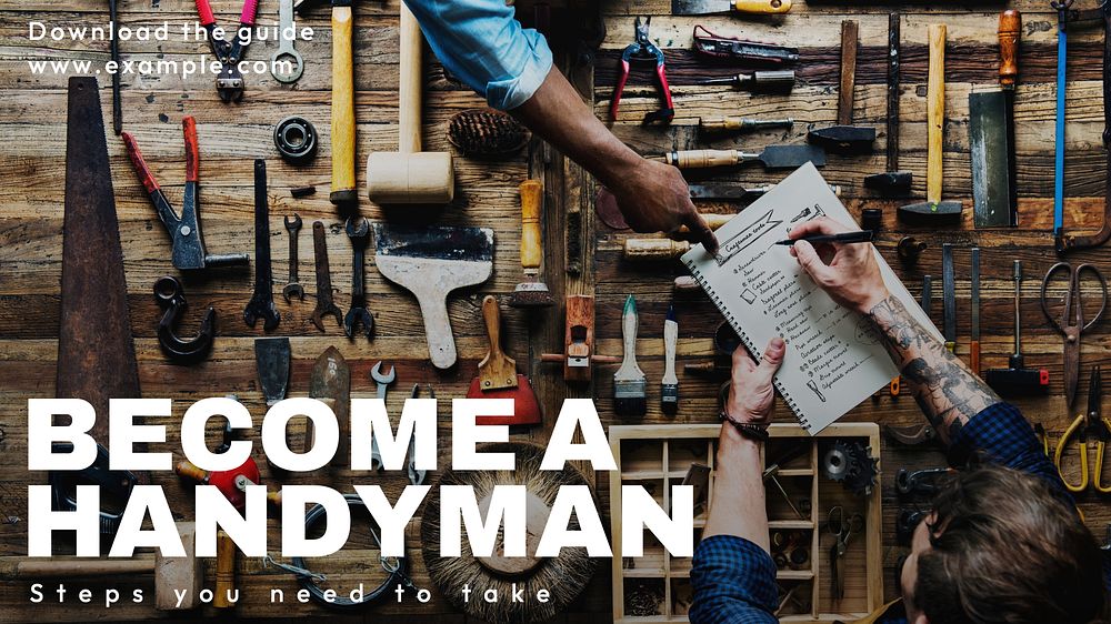 Handyman job blog banner template