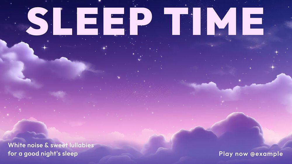 Baby's sleep music blog banner template  