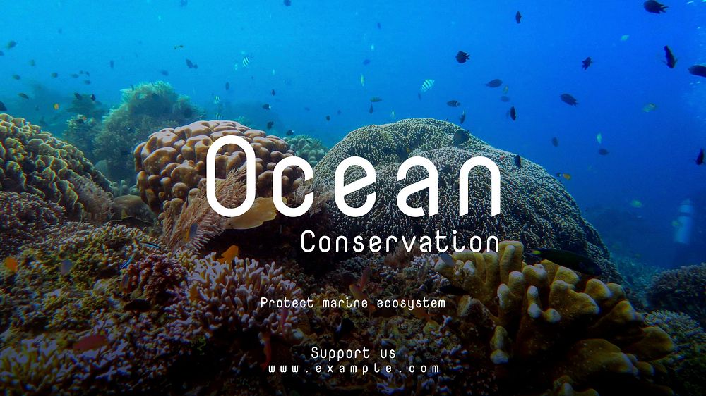 Ocean conservation blog banner template