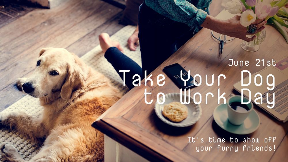 Take your dog to work blog banner template