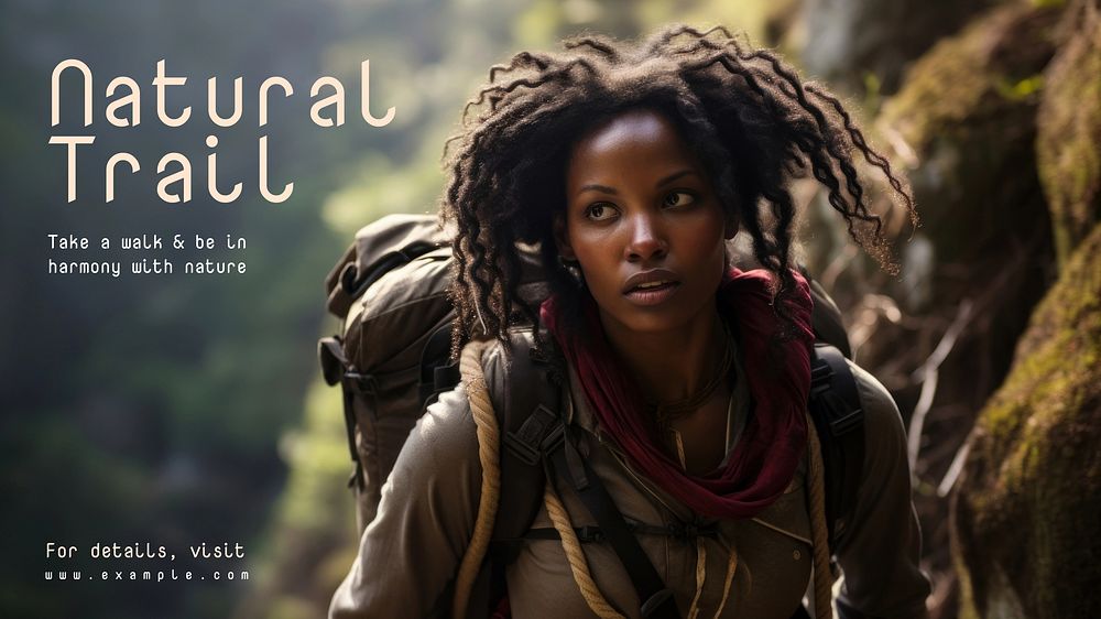 Natural trail blog banner template