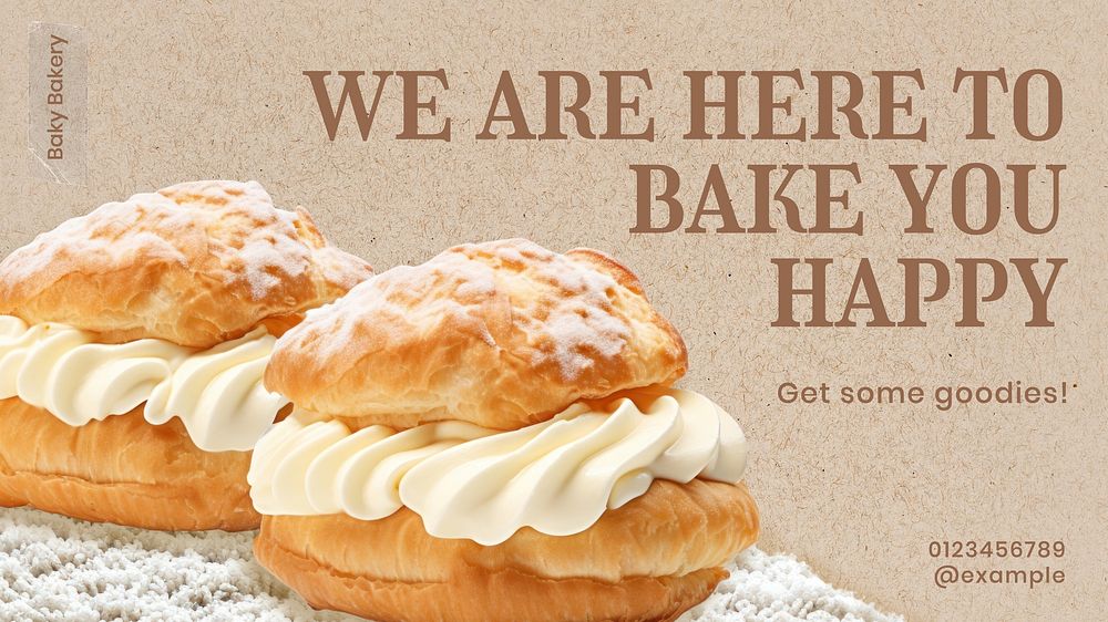 Bakery shop blog banner template