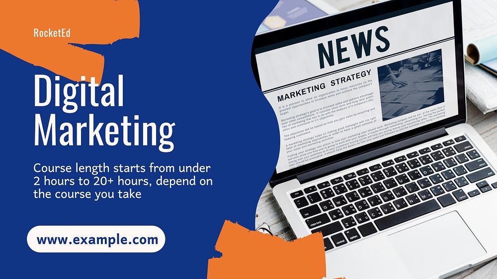 Digital marketing course blog banner template