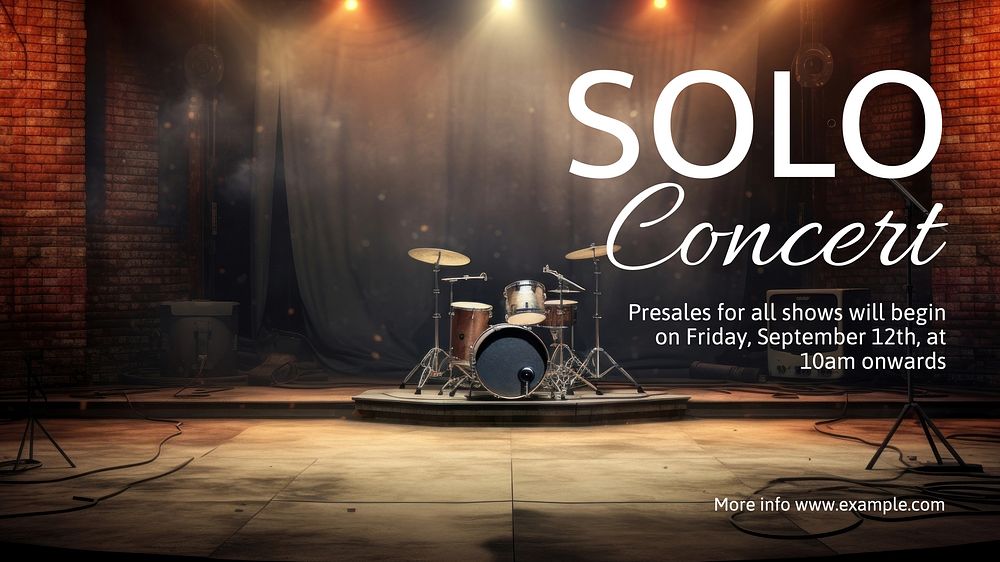 Solo concert blog banner template