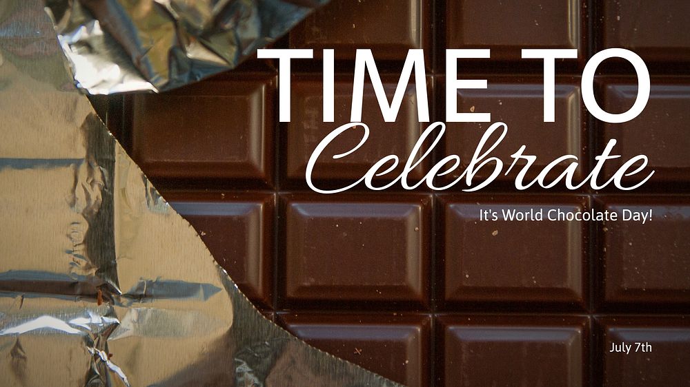 Celebrating chocolate day blog banner template