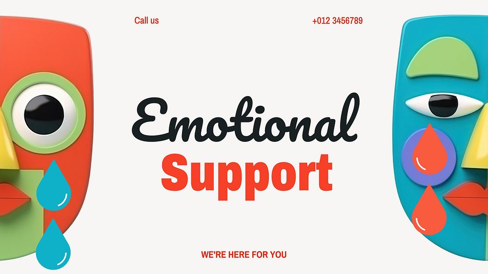 Emotional support blog banner template