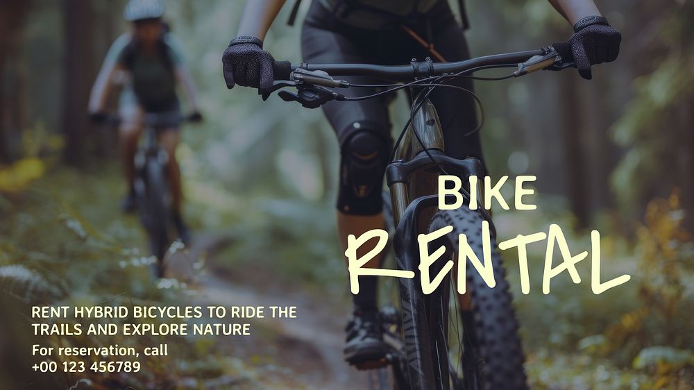Bike rental blog banner template