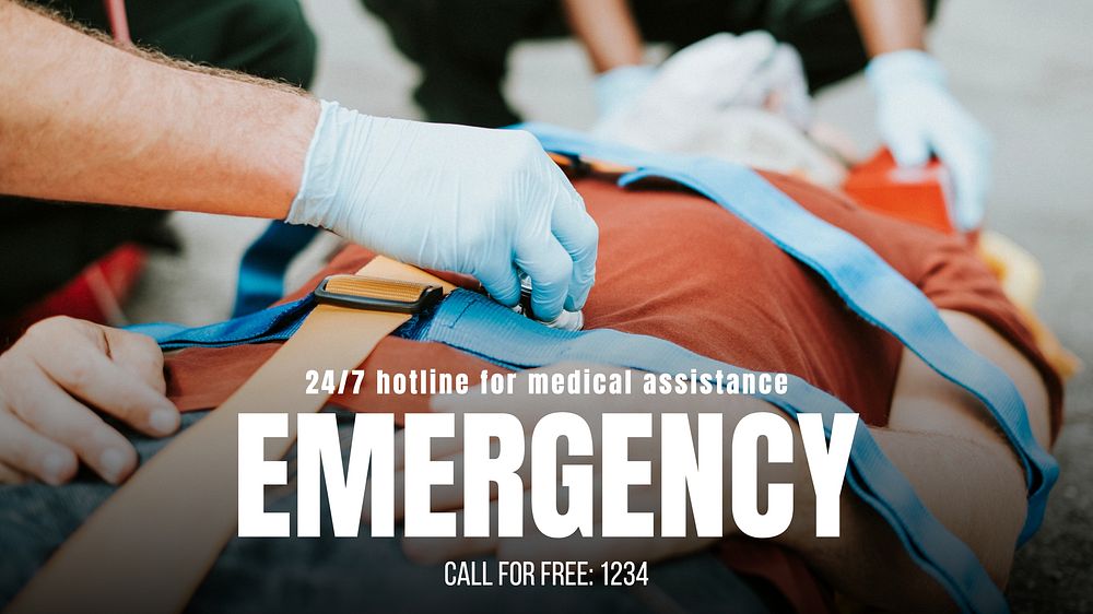 Emergency hotline blog banner template