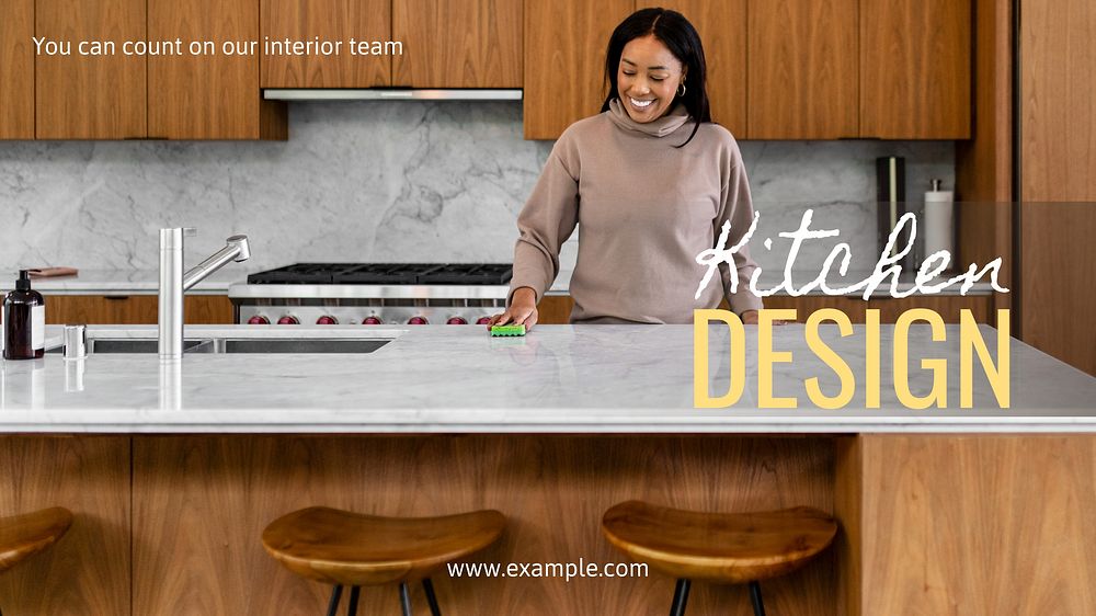 Kitchen design  blog banner template