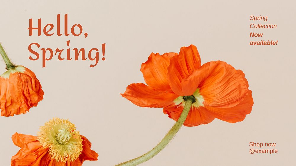 Spring collection  blog banner template