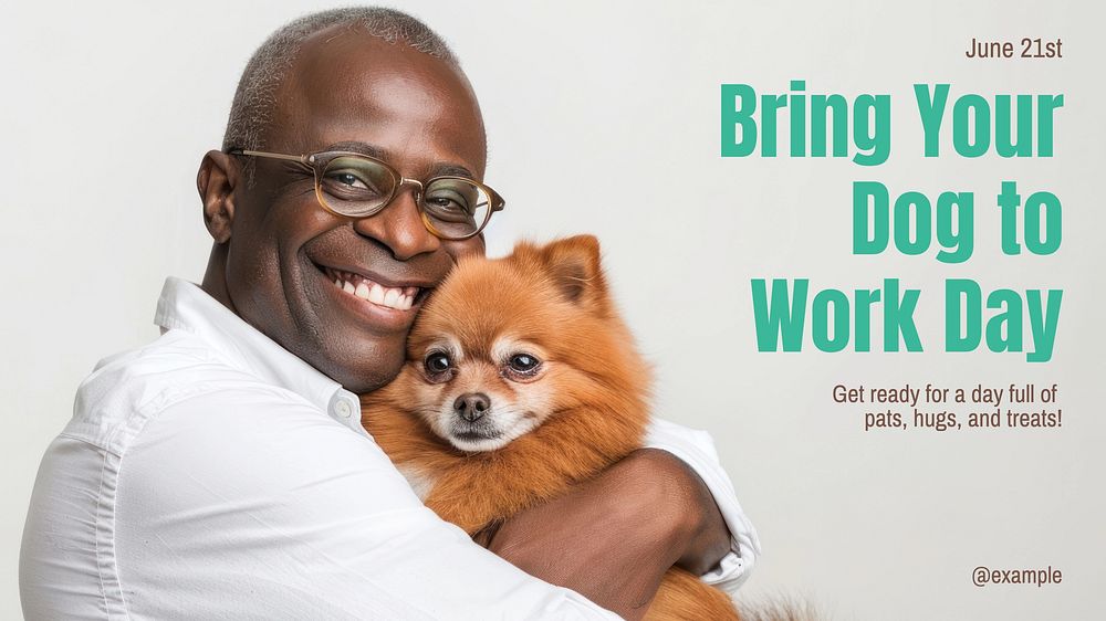 Bring your dog to work blog banner template
