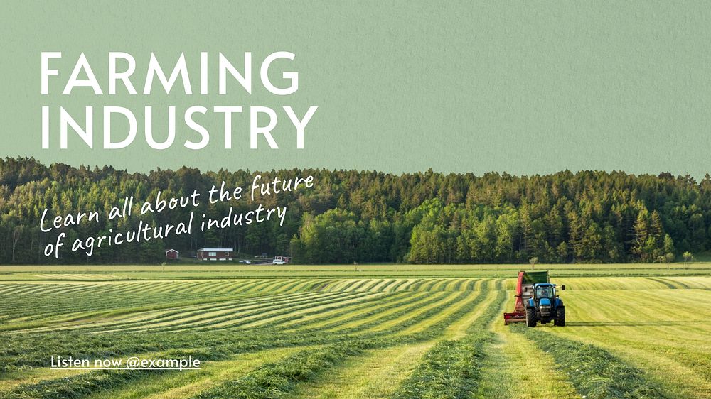 Farming industry blog banner template