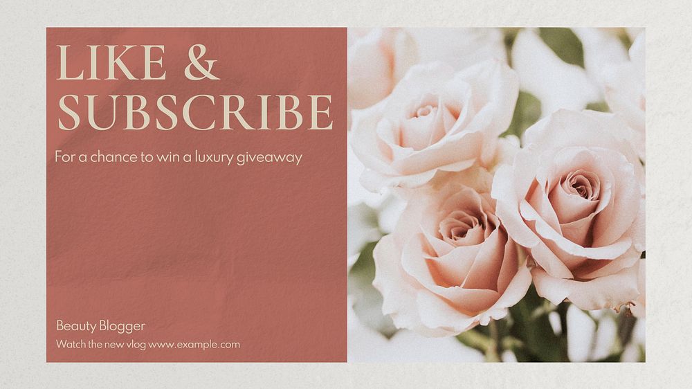 Like & subscribe blog banner template  