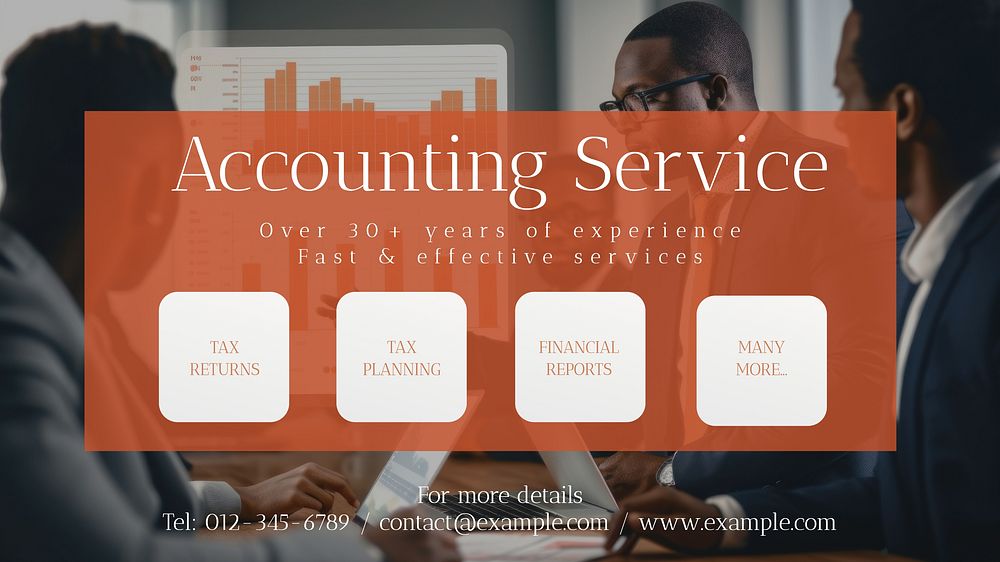 Accounting service  blog banner template