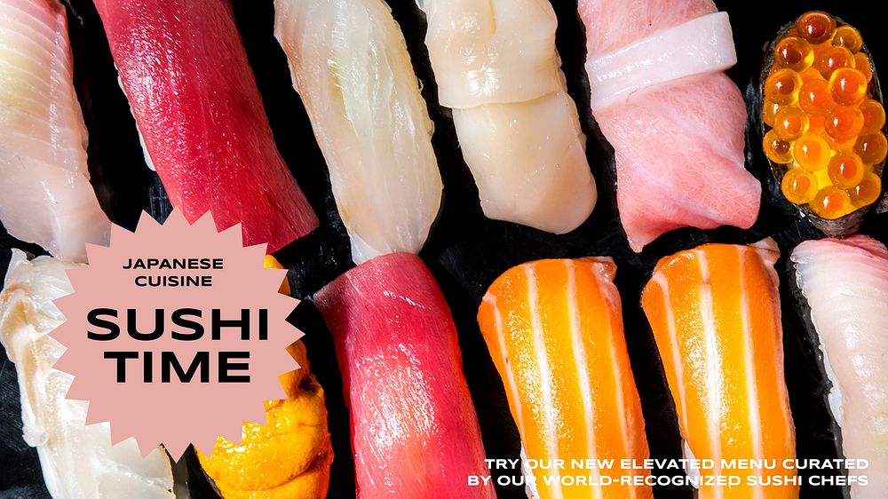 Sushi time blog banner template