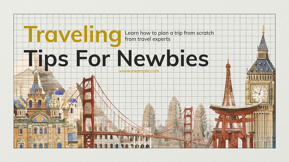 Traveling tips blog banner template