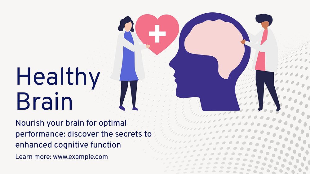 Healthy brain blog banner template