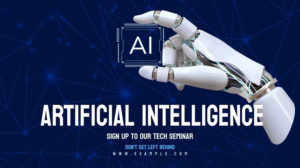 Artificial intelligence blog banner template