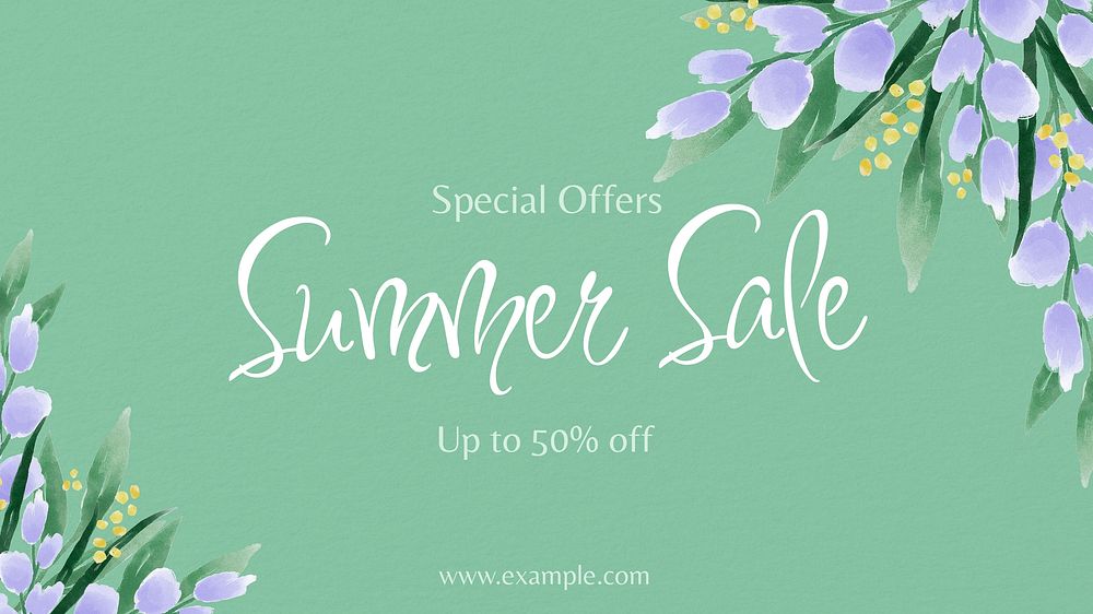 Summer sale  blog banner template