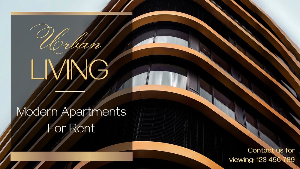 Apartment for rent  blog banner template