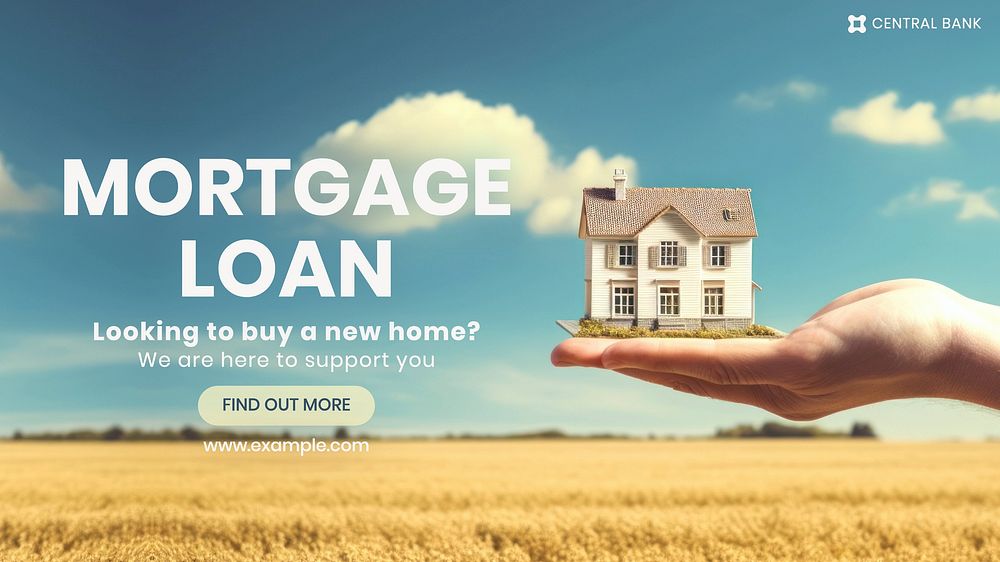 Mortgage loan blog banner template