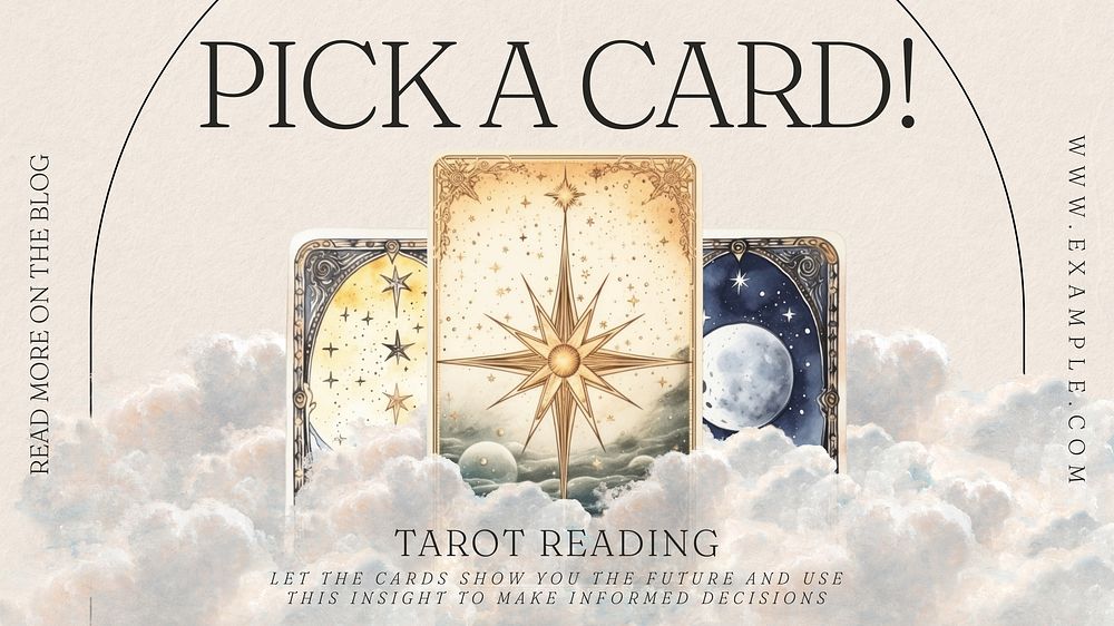 Pick a card blog banner template