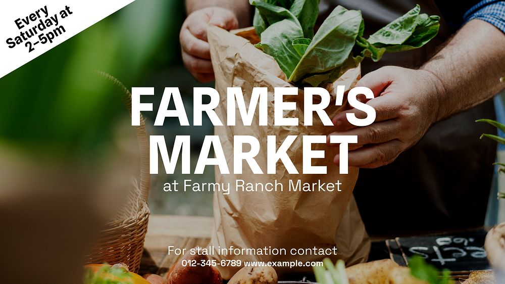 Farmer's market blog banner template