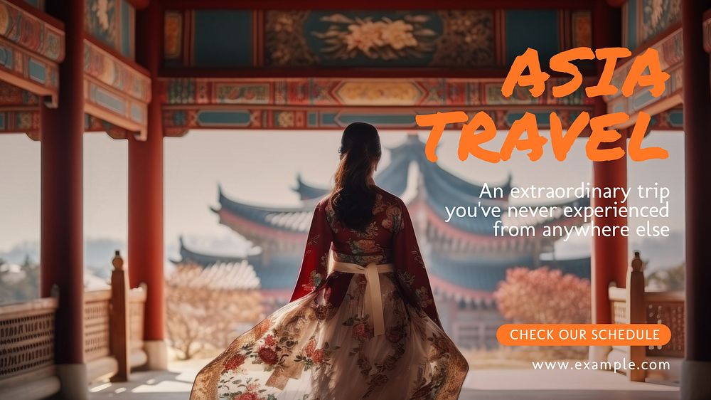Asia travel agency blog banner template
