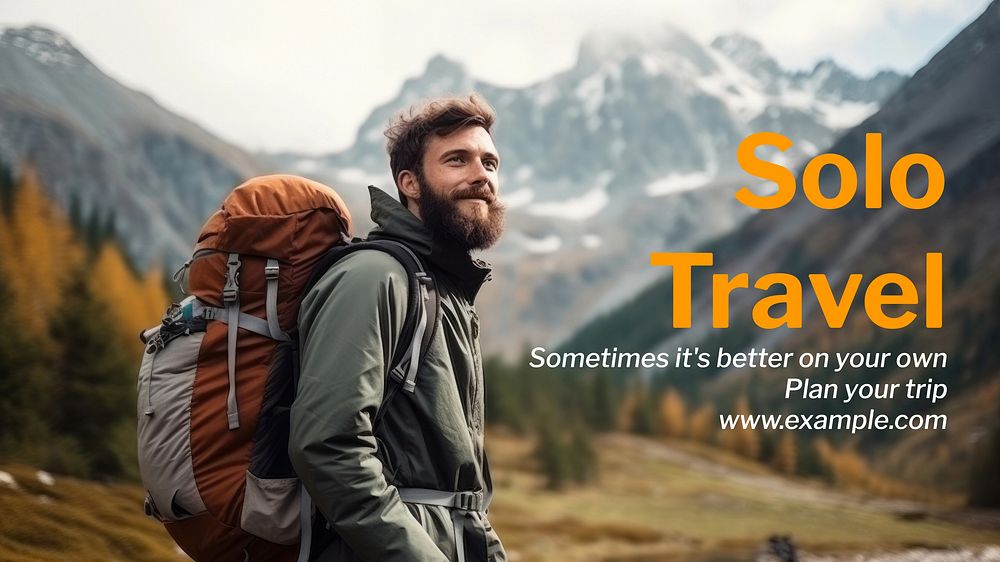 Solo travel blog banner template