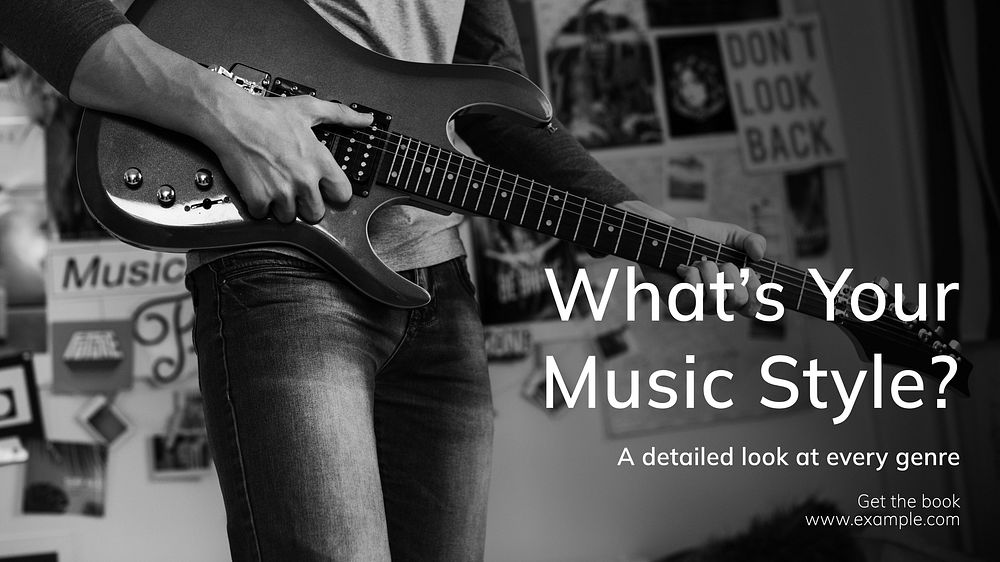 Music style blog banner template