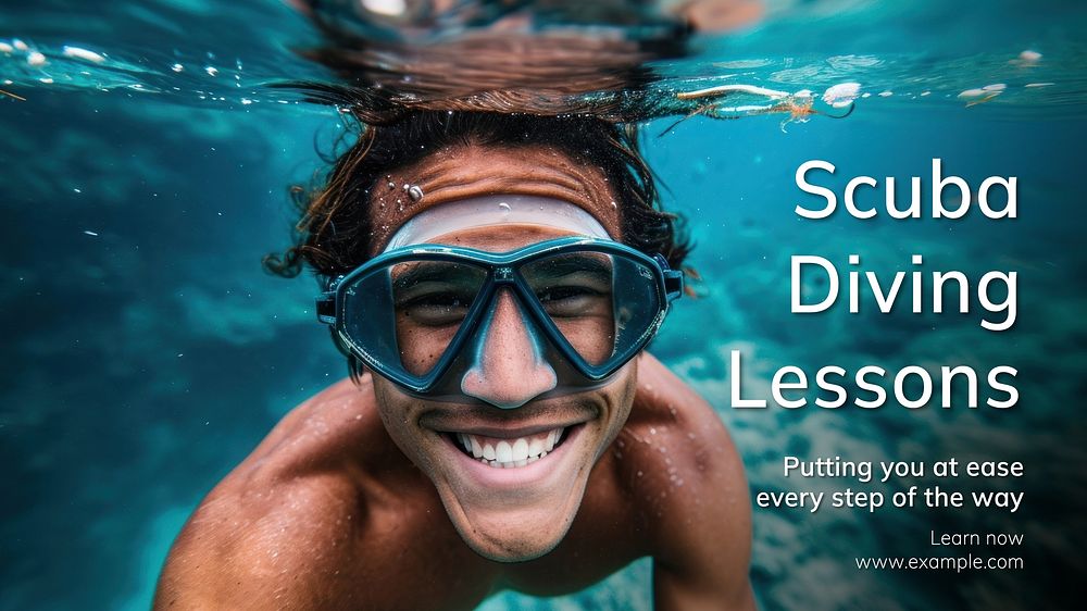 Scuba diving lessons blog banner template