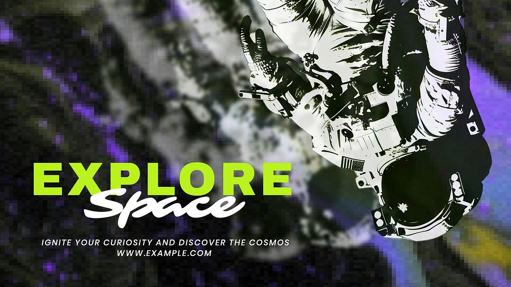 Explore space blog banner template
