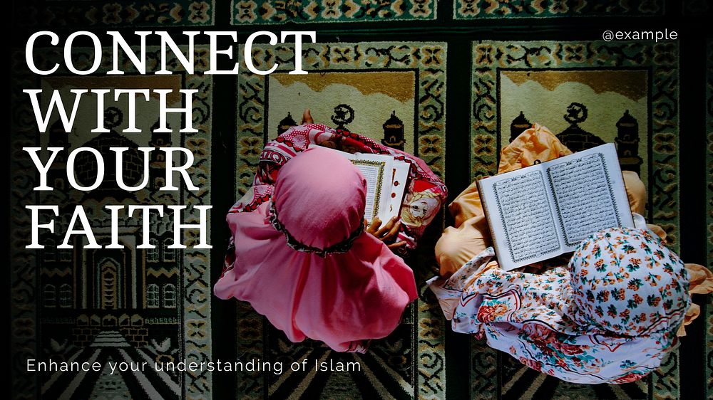 Prayer islam mosque blog banner template  