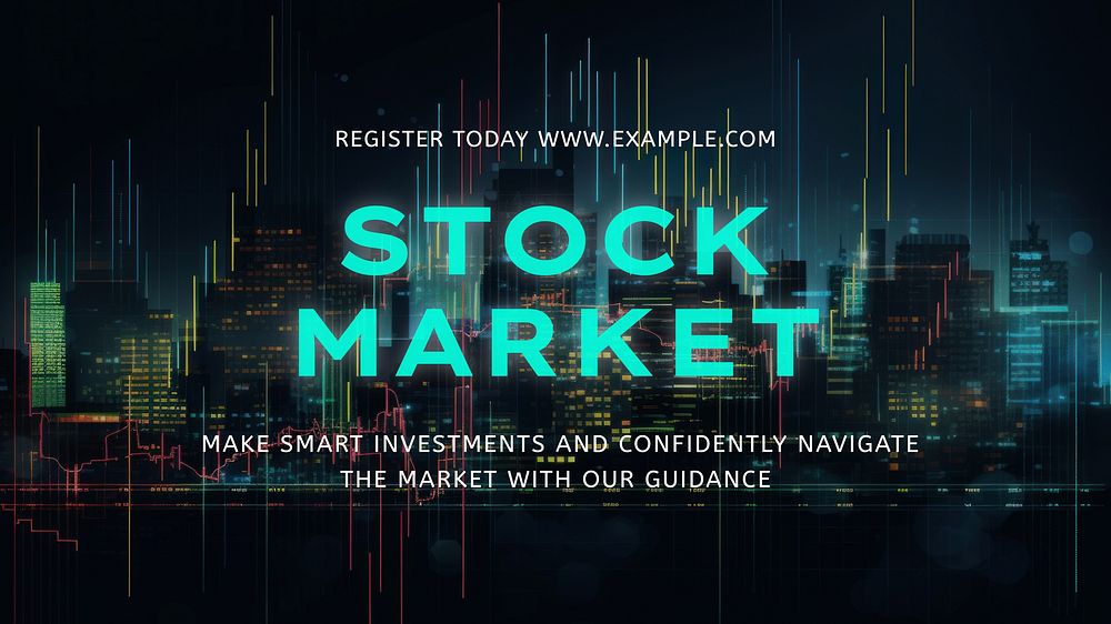 Stock market blog banner template