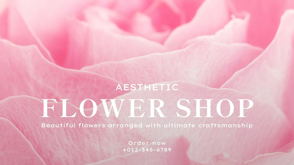 Flower shop blog banner template