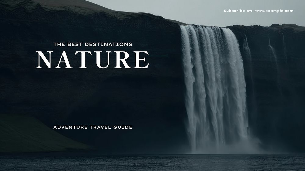 Nature travel blog banner template