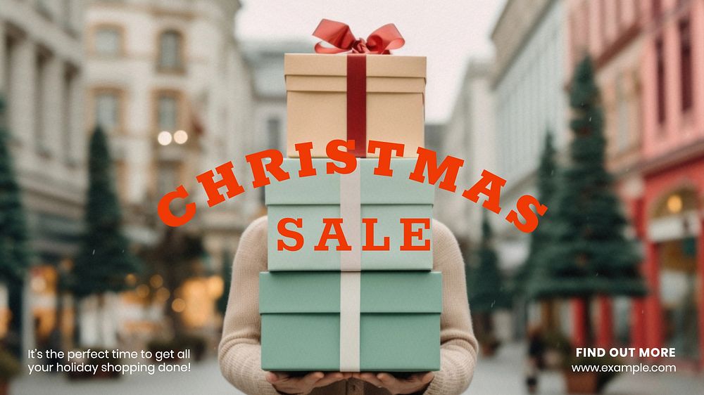 Christmas sale  blog banner template